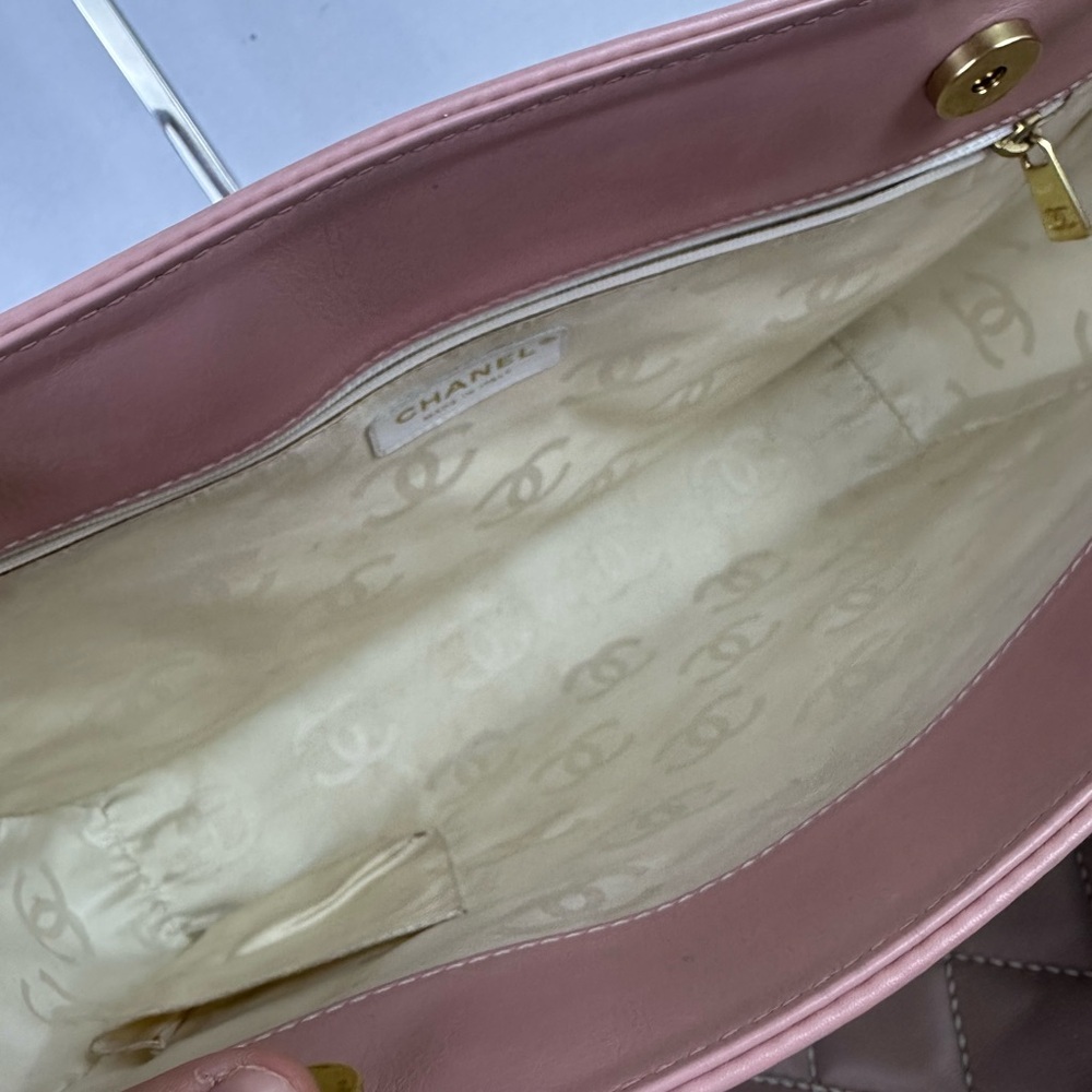 Authentic ✨ CHANEL Pink Wildstitch CC Shopper Quilted Tote ✨ - Picture 8 of 11